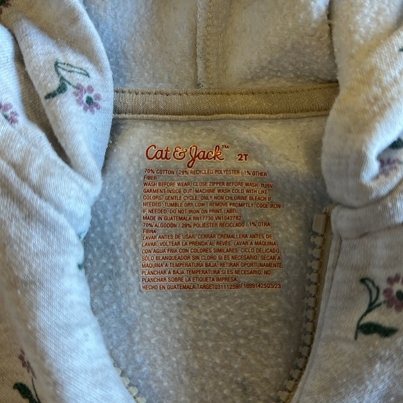 Cat & Jack - Floral Print Kids Hoodie - Picture 3 of 3
